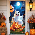 Halloween Door Cover for Front Door Banner Wall Backdrop - Halloween Style