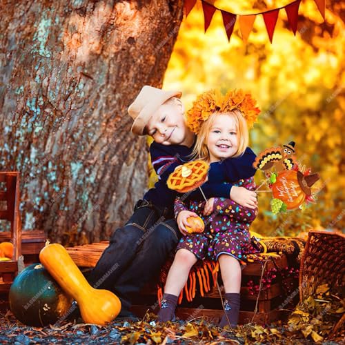 25Pcs Thanksgiving Photo Booth Props Set - Fall Party Decorations & Selfie Accessories