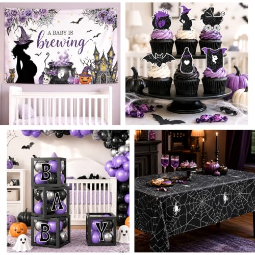 Halloween Baby Shower Decorations Kit - A Baby Is Brewing Theme, Halloween Variation