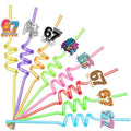 Reusable Party Drinking Straws - 8 Count 67 Meme Themed Bendable Plastic Straws