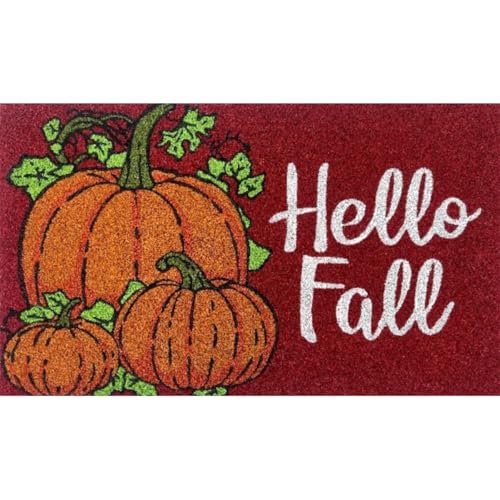 Coir Doormat 30x18 Hello Fall Pumpkins - Briarwood Lane