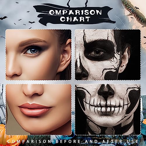 Halloween Face & Body Painting Kit - Special Effects Makeup Set for Clown Zombie Vampire