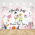 AIBIIN Halloween Ghouls Night Backdrop 7x5ft Girls Party Decor - Pink