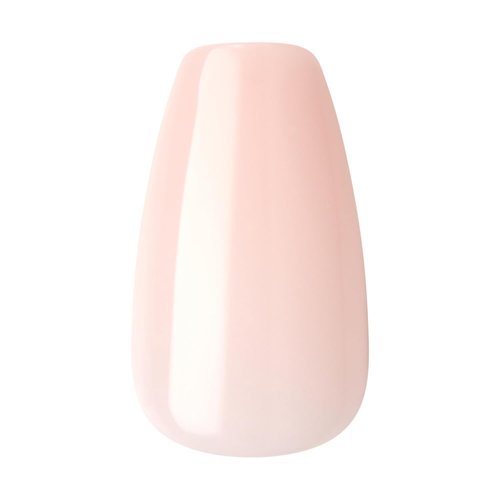 KISS imPRESS No Glue Mani Press On Nails - 'Serendipity' Pink Coffin Shape | Medium Size, 30 Nails & Accessories