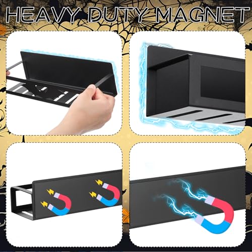 Beeveer Magnetic Spice Rack for Refrigerator - Black Bat, 2 Pack, Big & Small