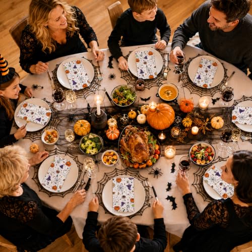 Multicolored Halloween Disposable Napkins - 50 Pack Festive Party Supplies