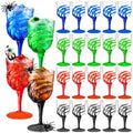 Halloween Skeleton Hand Goblets - 24 Plastic Cups for Parties & Decorations