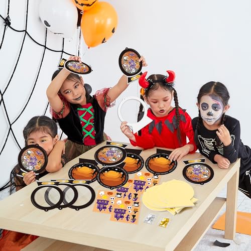 Halloween Snow Globe Craft Kit - 12 Pcs DIY Ghost & Haunted House Decorations