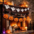 Halloween Felt Garland Banner for Mantle Home Art Decor - Ghost Bat Pumpkin #2