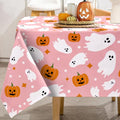 Pink Halloween Tablecloth 60x104 Inch Ghost Pumpkin Decor for Home & Party
