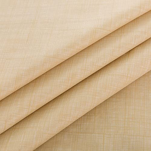 Vinyl Tablecloth with Flannel Backing - Champagne Waterproof & Stain-Resistant 60x102 Inches