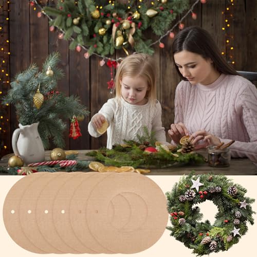 DIY Wreath Rings Bulk Set - 40 Pcs Cardboard Wreath Forms 7.87 Inch