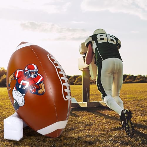 Inflatable Football Decor Set - 59 Inch Giant Party Decorations, 2 Pack, Funny Style