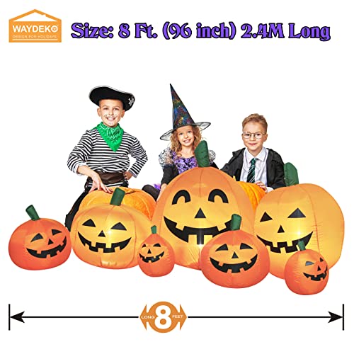 Halloween Inflatable Pumpkins Yard Decoration - Lighted Blow Up 8 Feet - Variation of 7 Halloween Pumpkin