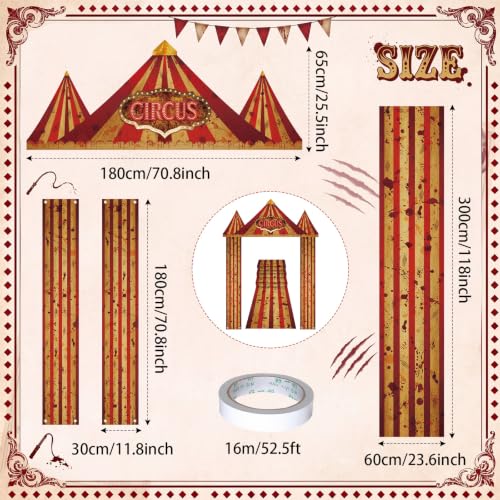 Carnival Circus Tent Decorations Party Set - Halloween Horror Variation