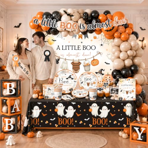 Halloween Baby Shower Decorations Set - Fall Theme Party Supplies for Boys & Girls
