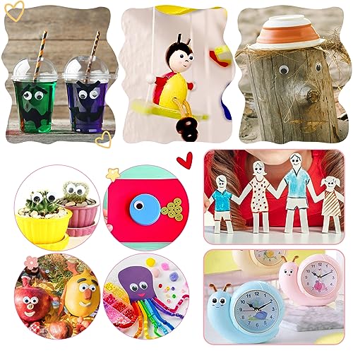 Self-Adhesive Wiggle Googly Eyes Set - 800pcs Assorted Sizes for Crafts and DIY