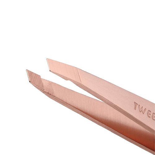 Tweezerman Rose Gold Petite Point and Slant Set with Travel Case