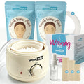Waxfans White Waxing Kit with Mini Warmer for Face & Body - Cream White Variation