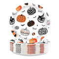 Halloween Paper Plates 9-Inch Pumpkin Party Tableware 50 Pack