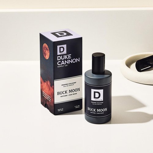 Duke Cannon Proper Cologne Buck Moon - Men's Eau de Parfum with Lime & Vetiver | Warm, Earthy, Long-Lasting | 1.7 fl oz