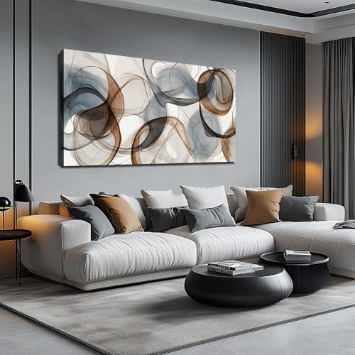 Large Abstract Canvas Wall Art for Bedroom and Living Room Decor