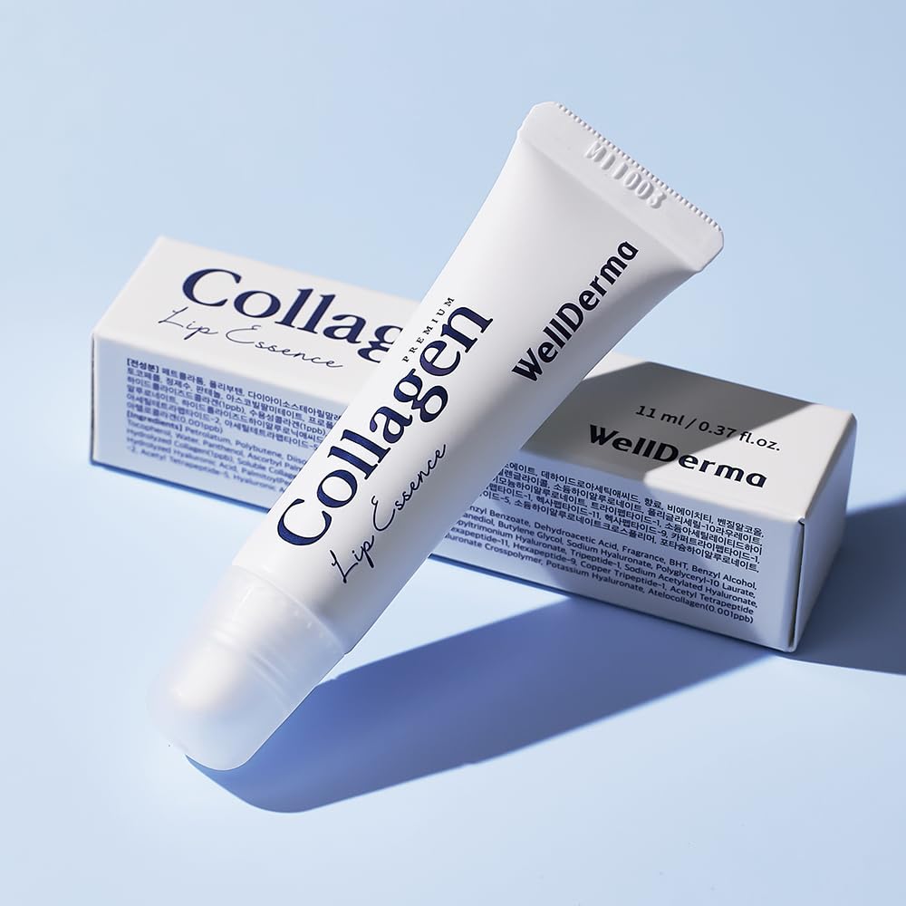 WELLDERMA Collagen Hydro Lip Essence - 2-Pack, 11mL Each | Smooth Glossy Finish with Collagen & Hyaluronic Blend