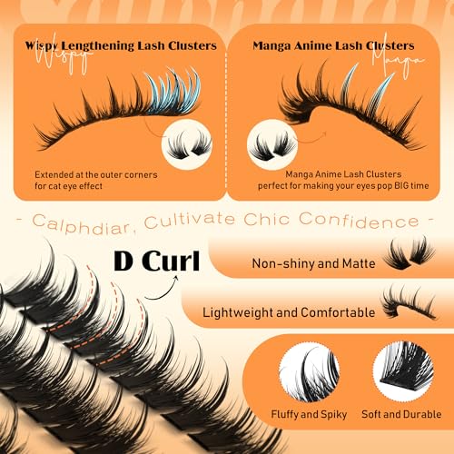 K-Manga Lash Clusters Wispy Spiky Eyelash Extensions - Natural Lengths 10-16mm