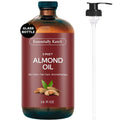 Essentially KateS Sweet Almond Oil 16 fl oz (Glass Bottle)- 100% Pure and Natural, Hexane Free - Skin, Hair, Body - Massage Oil