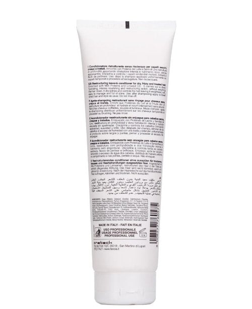 Fanola Restructuring Leave-In Conditioner - Hydrating Frizz Control & Breakage Repair - Linseed Oil & Milk Proteins (10.14 oz)