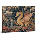 Fantasy Dragon Canvas Wall Art - Enchanted Forest Wall Decor - Variation Dragon-02