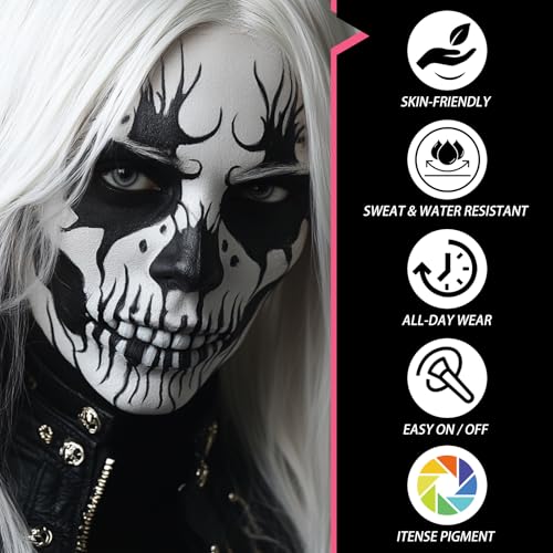 5PCS Eye Black Stick for Sports & Halloween Face Body Paint - Black