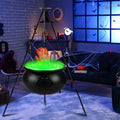 Halloween Outdoor Decorations Witch Cauldron Set with LED Lights & Fake Hand - 12.6 inches
