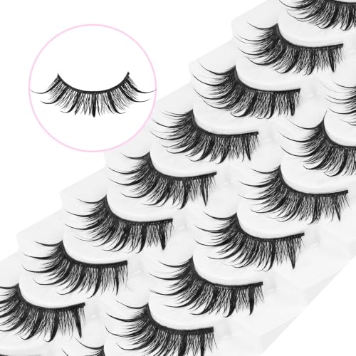 Losha Spiky False Eyelashes Wet Look Manga Lashes - 10P Wet01