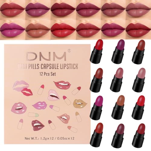 Mini Matte Lipstick Set - 12 Colors Waterproof Long Lasting Lip Balm for Women - Variation Set02