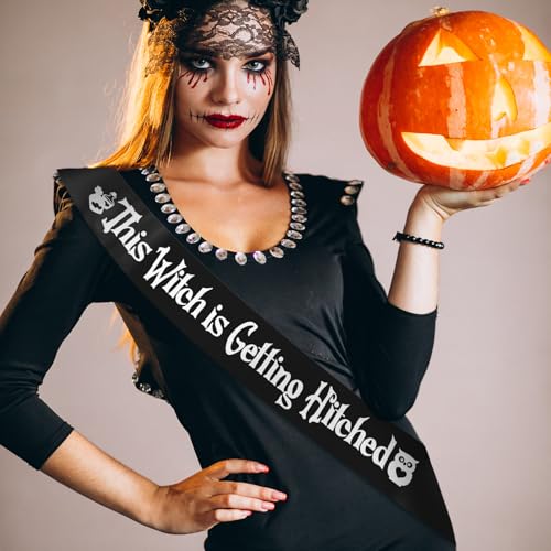 Halloween Bride to Be Sash - Black Gothic Bachelorette Party Accessory