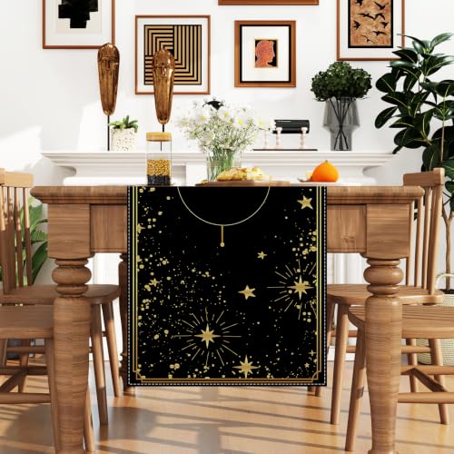 Moon Table Runner Boho Astrology Ouija Board Decor 13x72 Inch - Farmnall