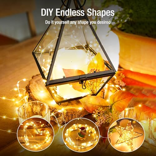 50 Pack Battery-Operated Fairy Lights - Warm White 7ft 20 LED String Lights with 3 Modes Waterproof for Crafts & Decorations Variation of THIS listing