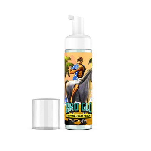 Bro Glo Self Tanner - Easy Sunless Tan Starter Bundle for Face & Body | Oil-Free, Fast-Drying, Natural Bronze