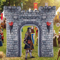 Medieval Inflatable Castle Archway with Lights - 8ft Halloween Party Decor - Variation: Medieval