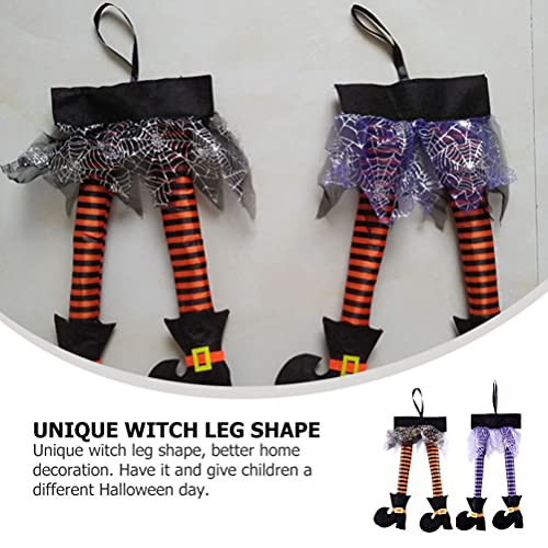 Halloween Witch Legs Hanging Ornament - Spooky Decor for Indoor & Outdoor Halloween Displays