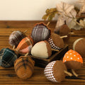 Fall Felt Acorn Ornaments Set - Thanksgiving Hanging Decor, Brown, 12 Pieces
