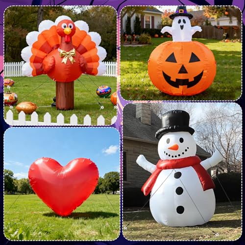 Metal Inflatable Stakes Set for Outdoor Decorations 14 Pieces