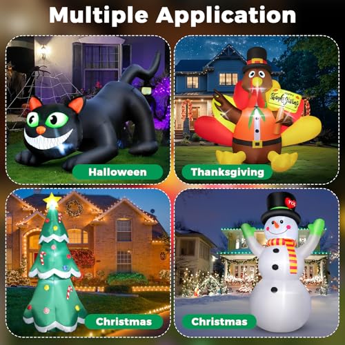 12V 0.85A Inflatable Fan Replacement Kit with LED Lights & 1.5A Adapter - Halloween Christmas Decorations - Variation of 0.85A Air Blower