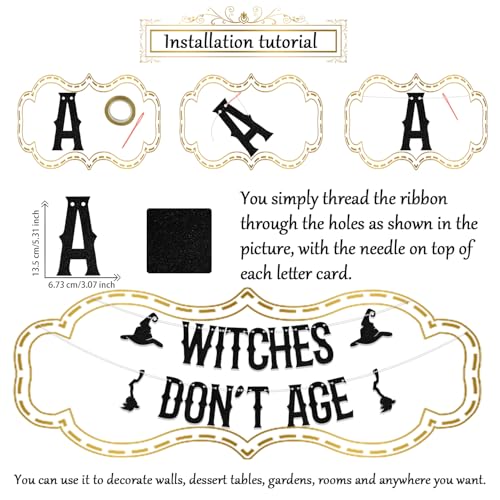 Halloween Witches Don't Age Banner – Halloween Party Decorations