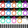 13ft Neon EL Wire Light Set - 15 Pack, 3 Modes, Battery Powered, Multi-Color