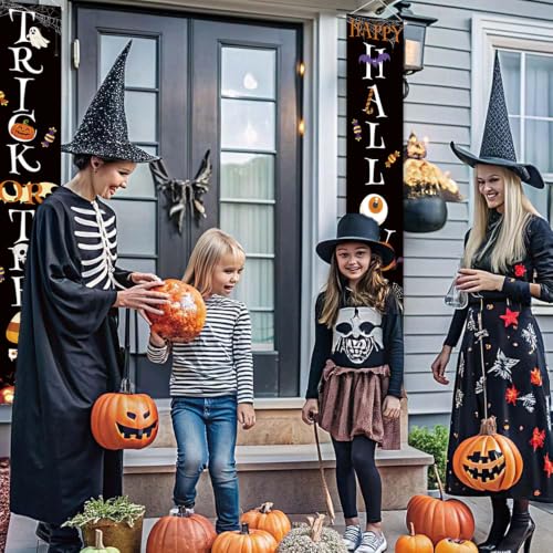 Halloween Door Banner Indoor Outdoor Decorations 71x12 Inches - Festive Halloween Decor