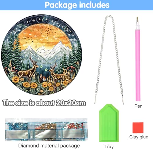 Eel Landscape Hanging Diamond Art Kit - 8x8 Inch Pearl Suncatcher & Wall Decor