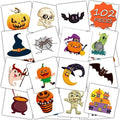 Halloween Temporary Tattoos for Kids - 102 Fun Sticker Sheets, Waterproof & Easy to Remove