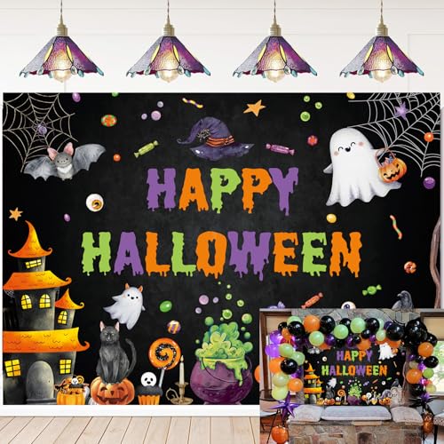 Halloween Photography Backdrop 7x5 ft Spooky Ghost Halloween Background - Vinyl